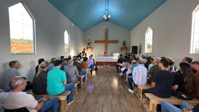 Inauguração de Capela dedicada a Santa Bárbara marca momento de fé em Laranjeiras do Sul